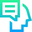 Content generation icon representing intelligent AI content creation