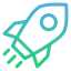 Rocket icon representing secure AI deployment
