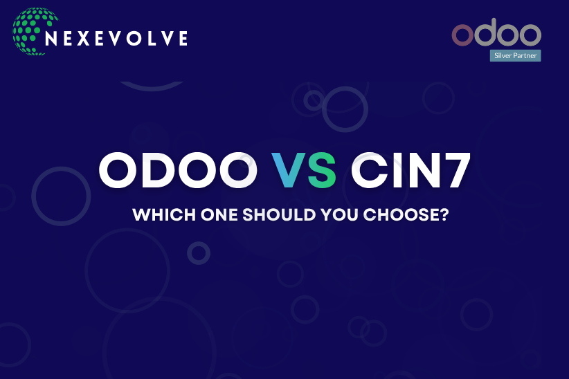 Banner comparing Odoo and Cin7 inventory and ERP software